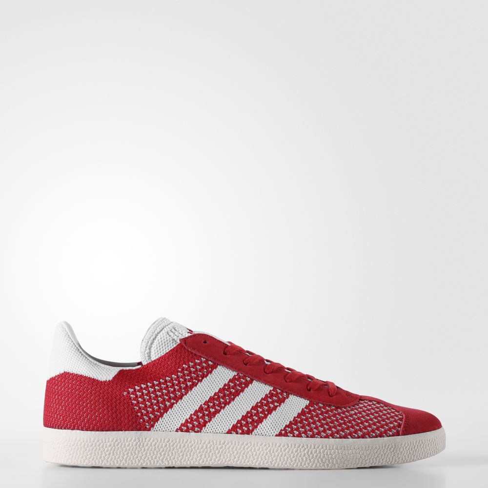 Adidas Gazelle Primeknit - Originals ανδρικα - Βαθυ Κοκκινα/Ασπρα/Ασπρα,Μέγεθος: EU 36 – 54 2/3 (543